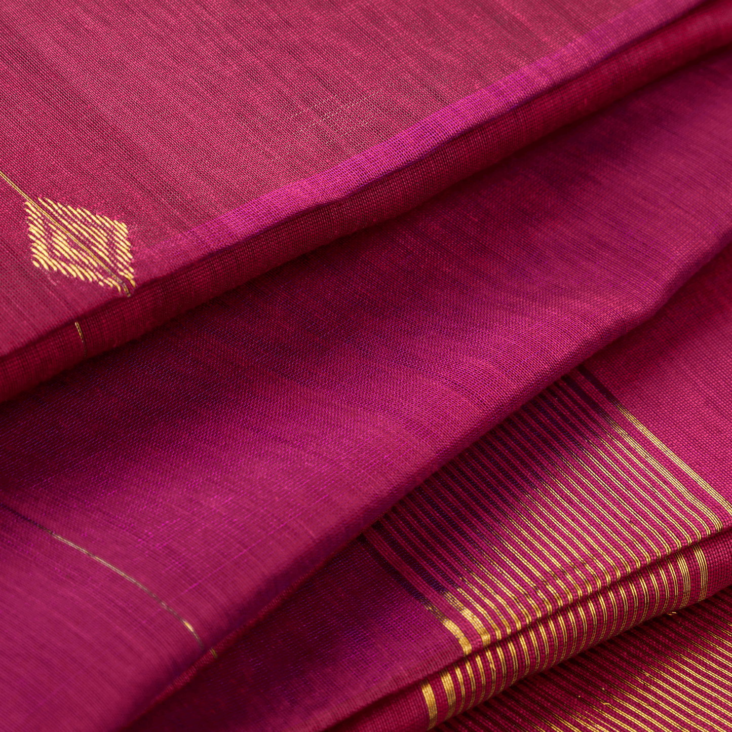 NANDINI - Pink Cotton Silk Maheshwari Saree