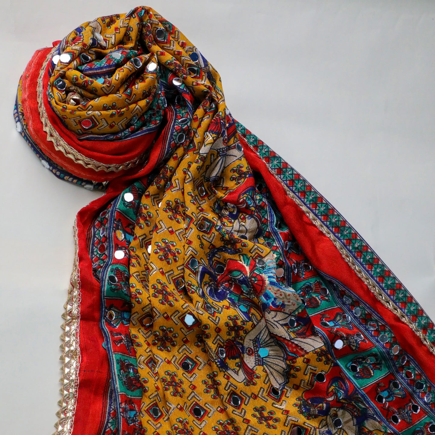 SNEHA – Yellow Printed Dupatta