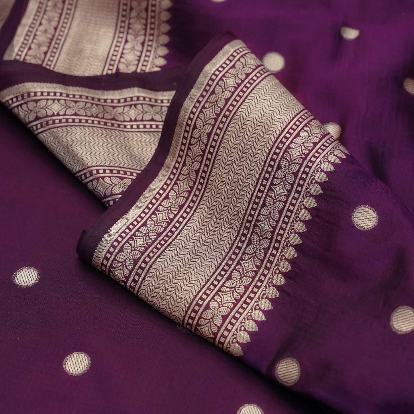 Purple Colour Banarasi Silk Saree