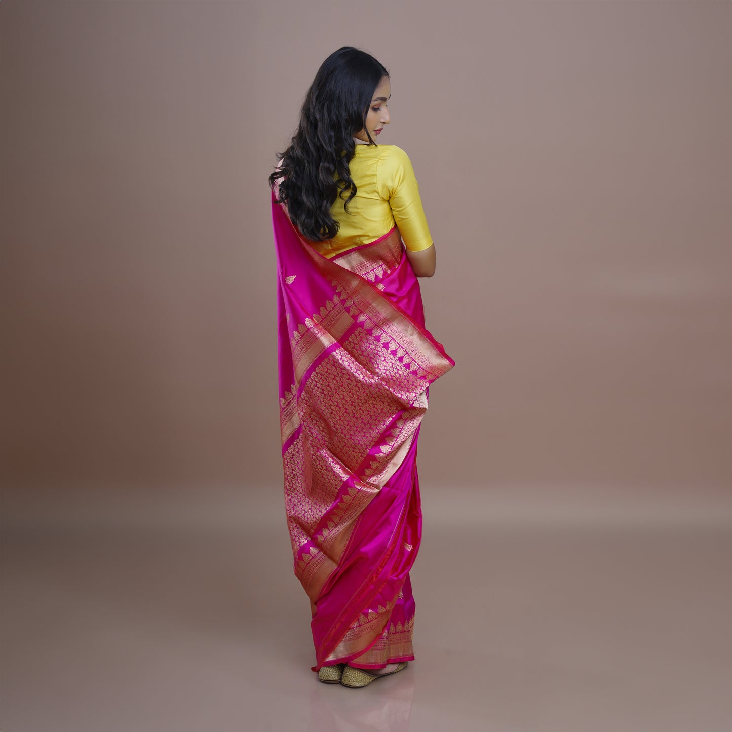 Pink Color Banarasi Silk Saree