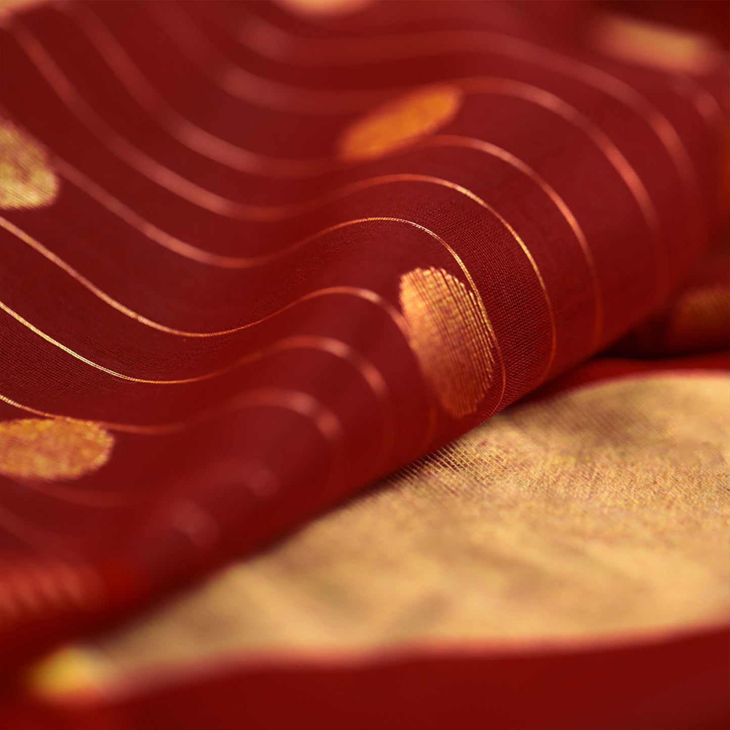 Maroon Colour Chanderi Silk Saree With Butta Motifs