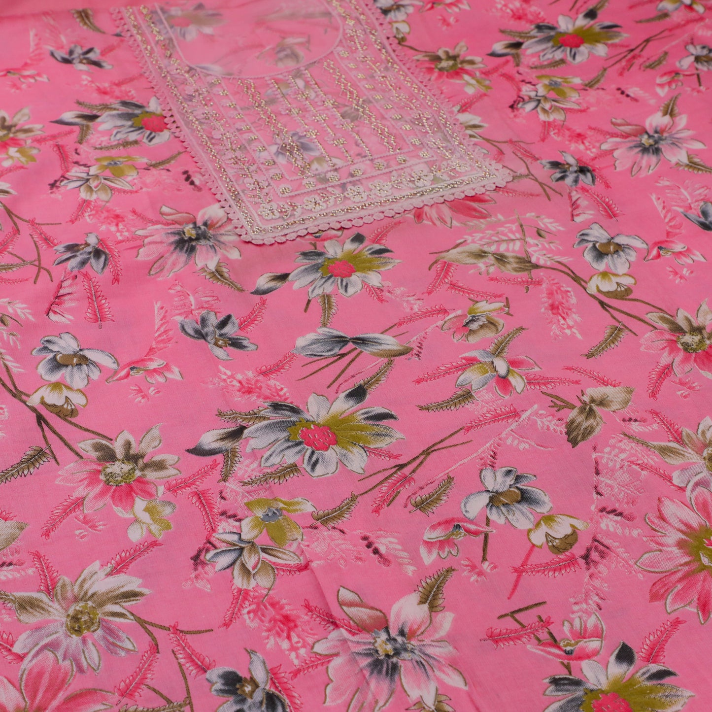 PURVA – Pink Cotton Suit Set