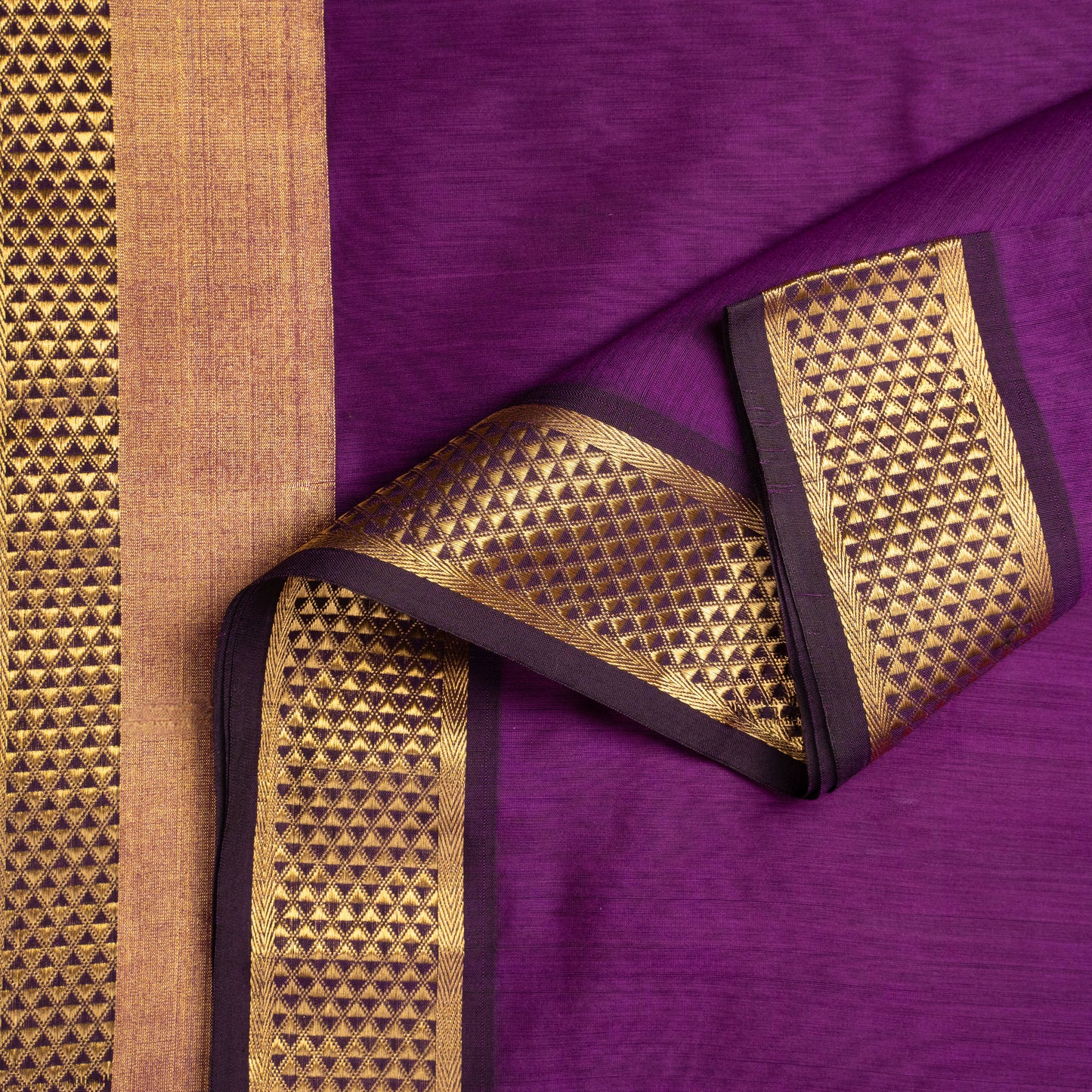 GEETIKA - Purple Color Soft Maheshwari Silk Saree