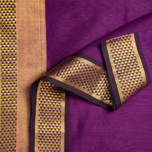 GEETIKA - Purple Color Soft Maheshwari Silk Saree