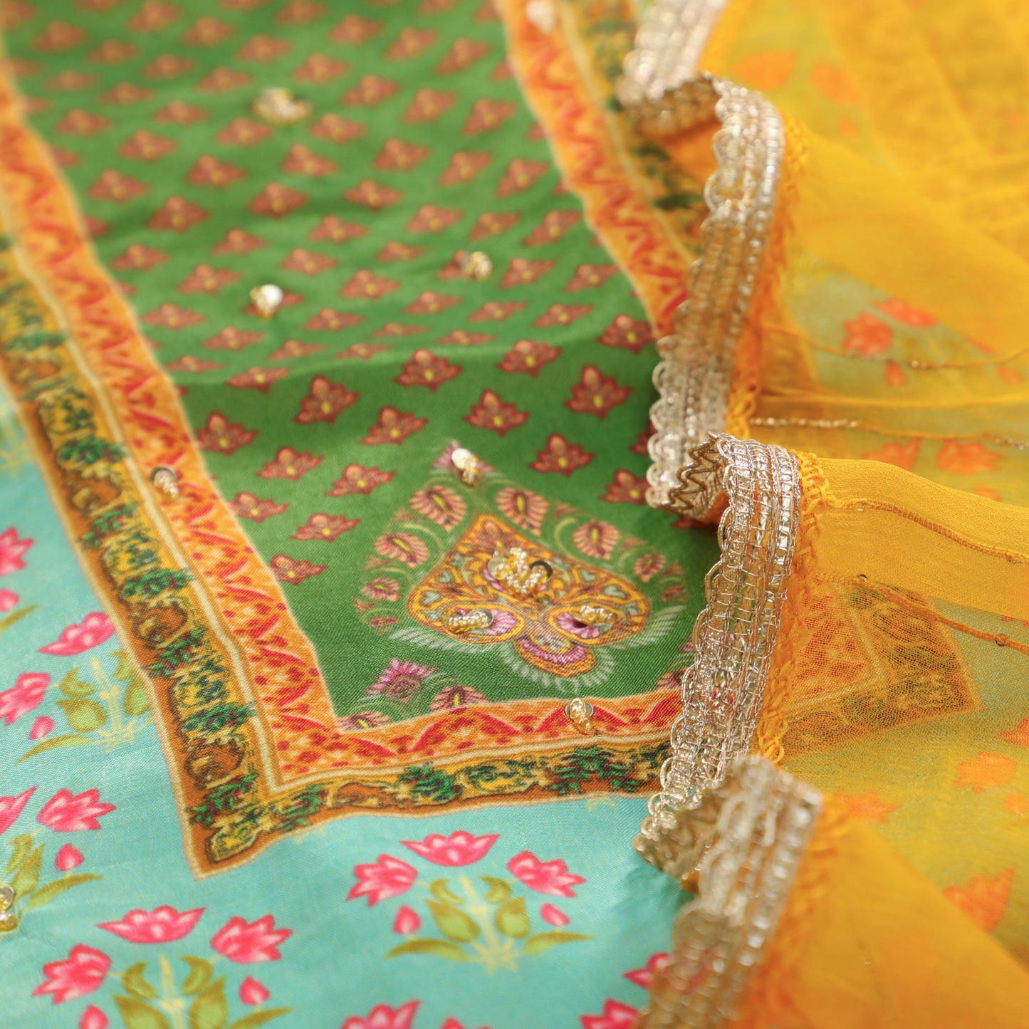 Mustard Yellow Suit Kurta Set