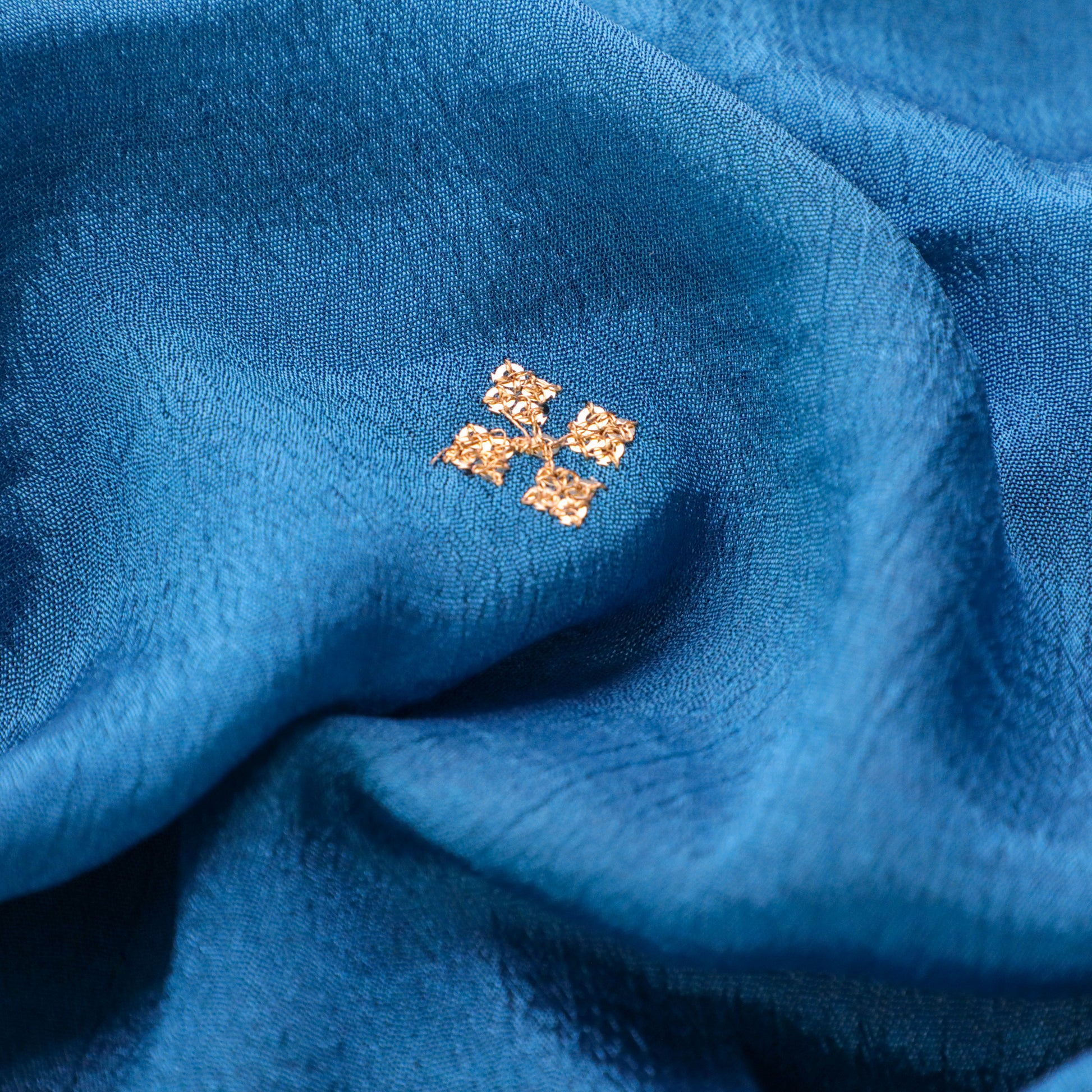 MOHITA - Turquoise Blue Chinnon Dupatta