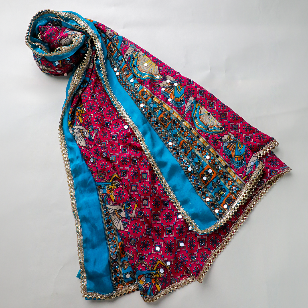 MISHTI – Pink Printed Dupatta