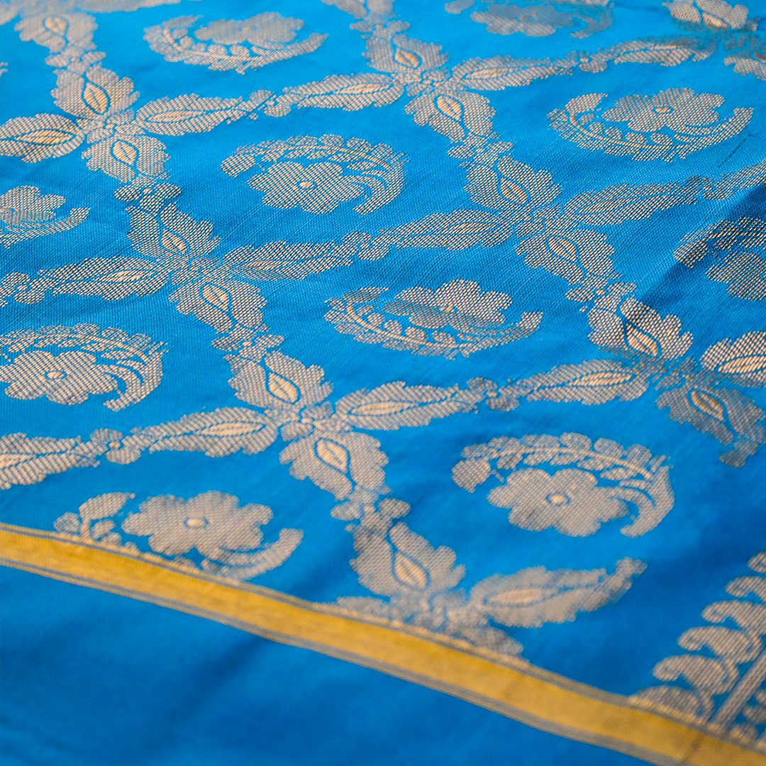 AKANSHA – Turquoise Blue Banarasi Style Dupatta