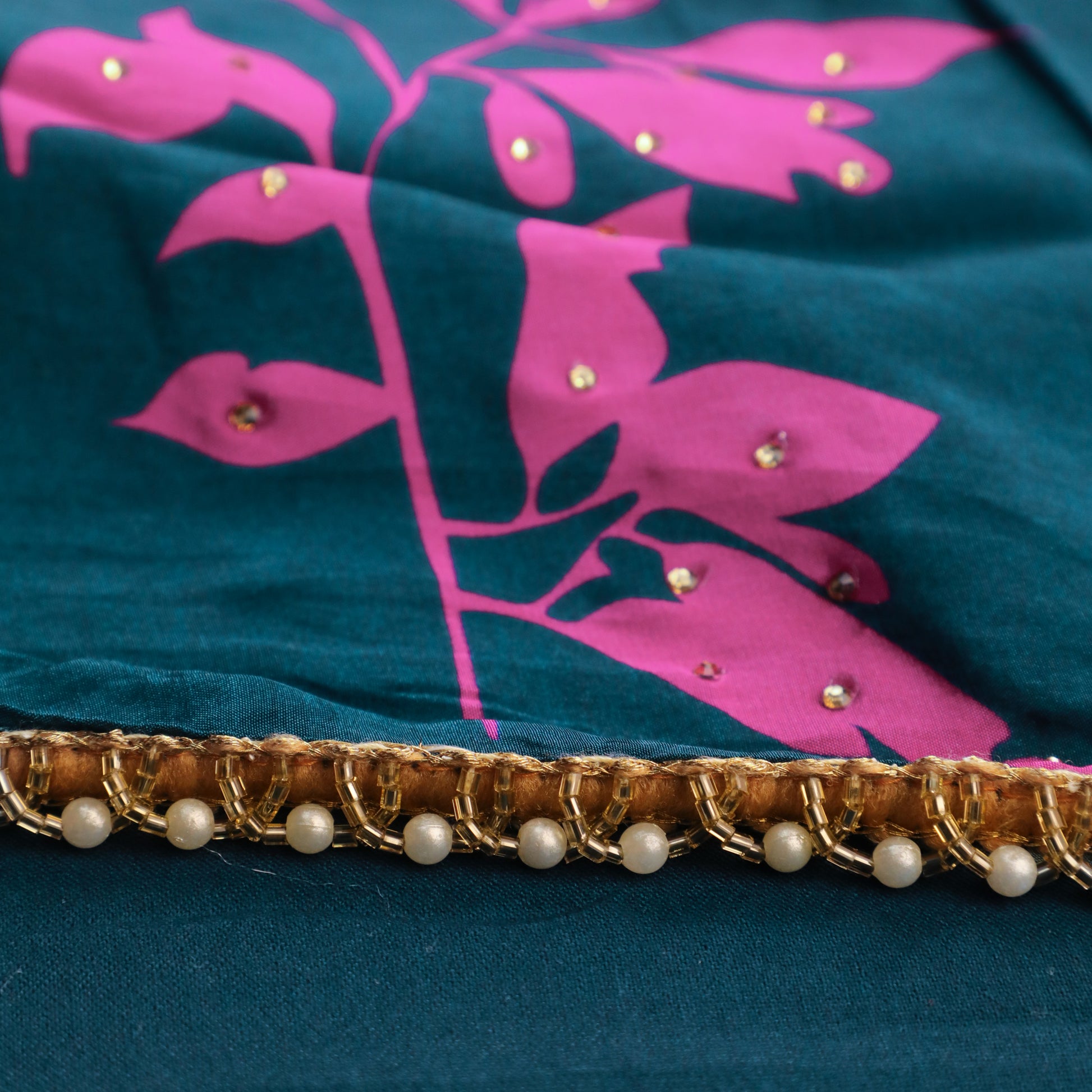 Airforce Blue Glass Organza Kurta Suit Set