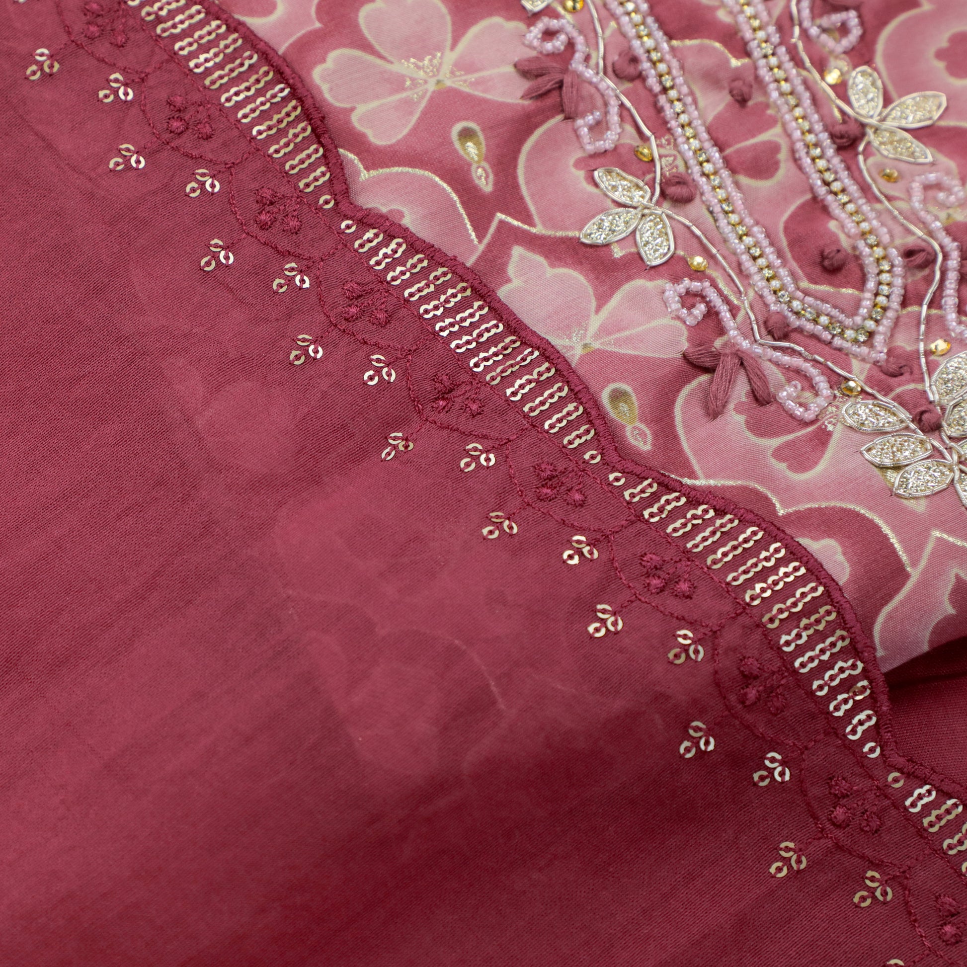 Coral Muslin Silk Kurta Set - Anilaa