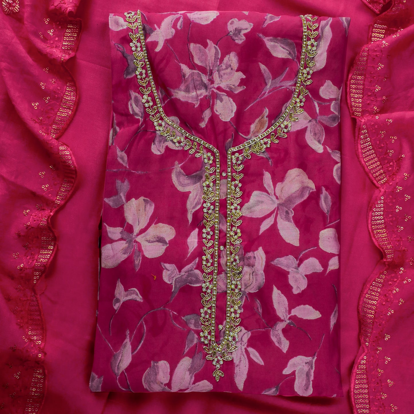 Fuchsia Pink Suit Set