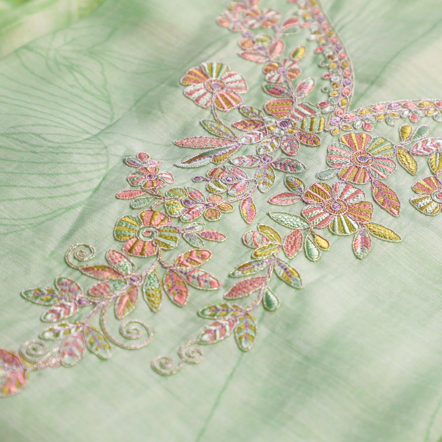 Light Pista Colour Silk Kurta Suit Set