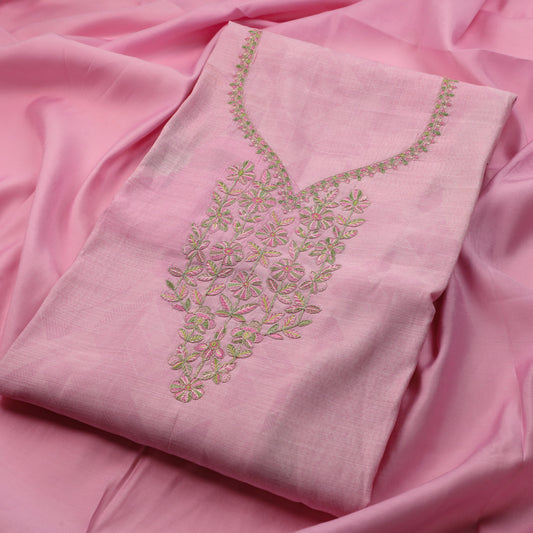 SHRESHTA – Baby Pink Linen Silk Suit Set