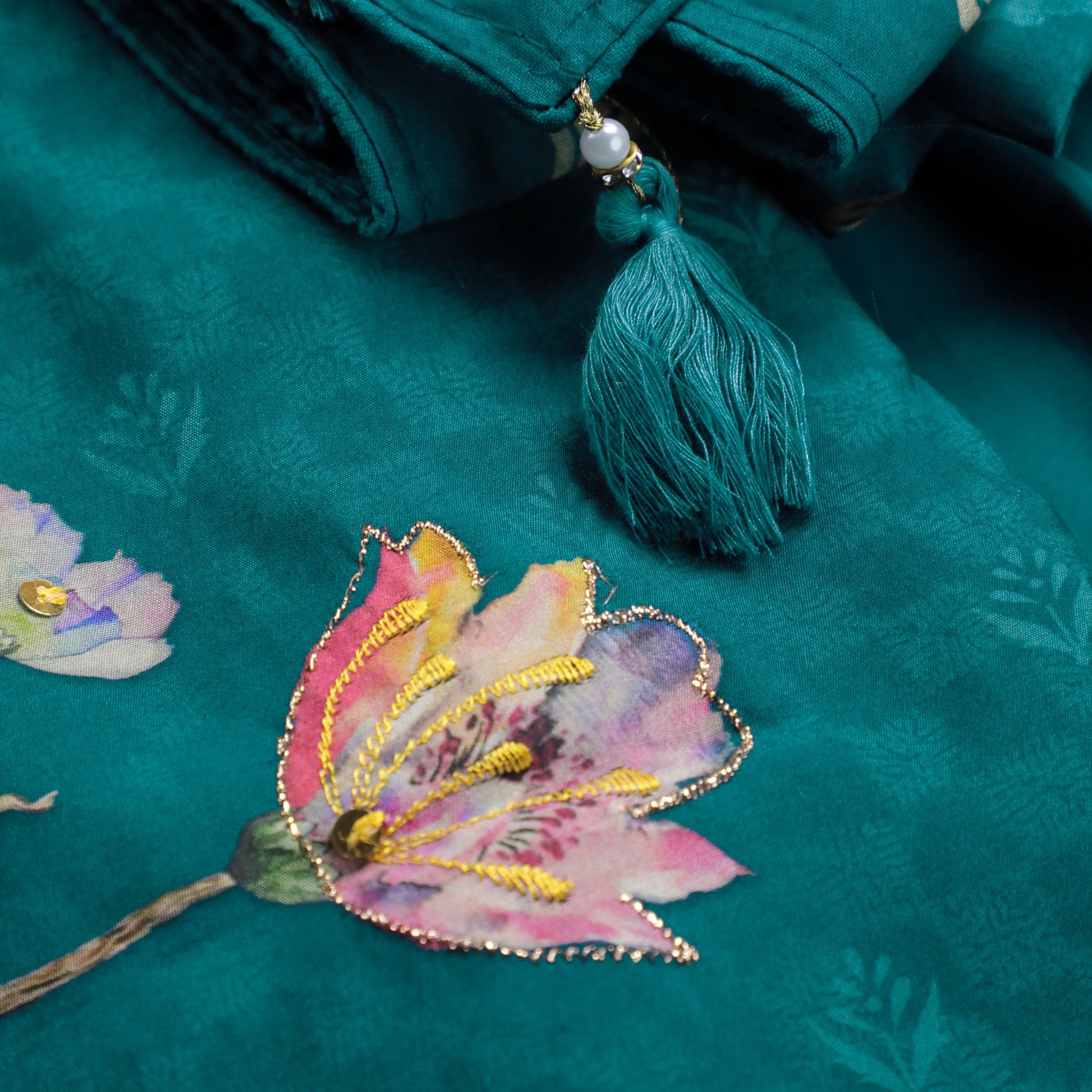 Green Muslin Silk Kurta Suit Set