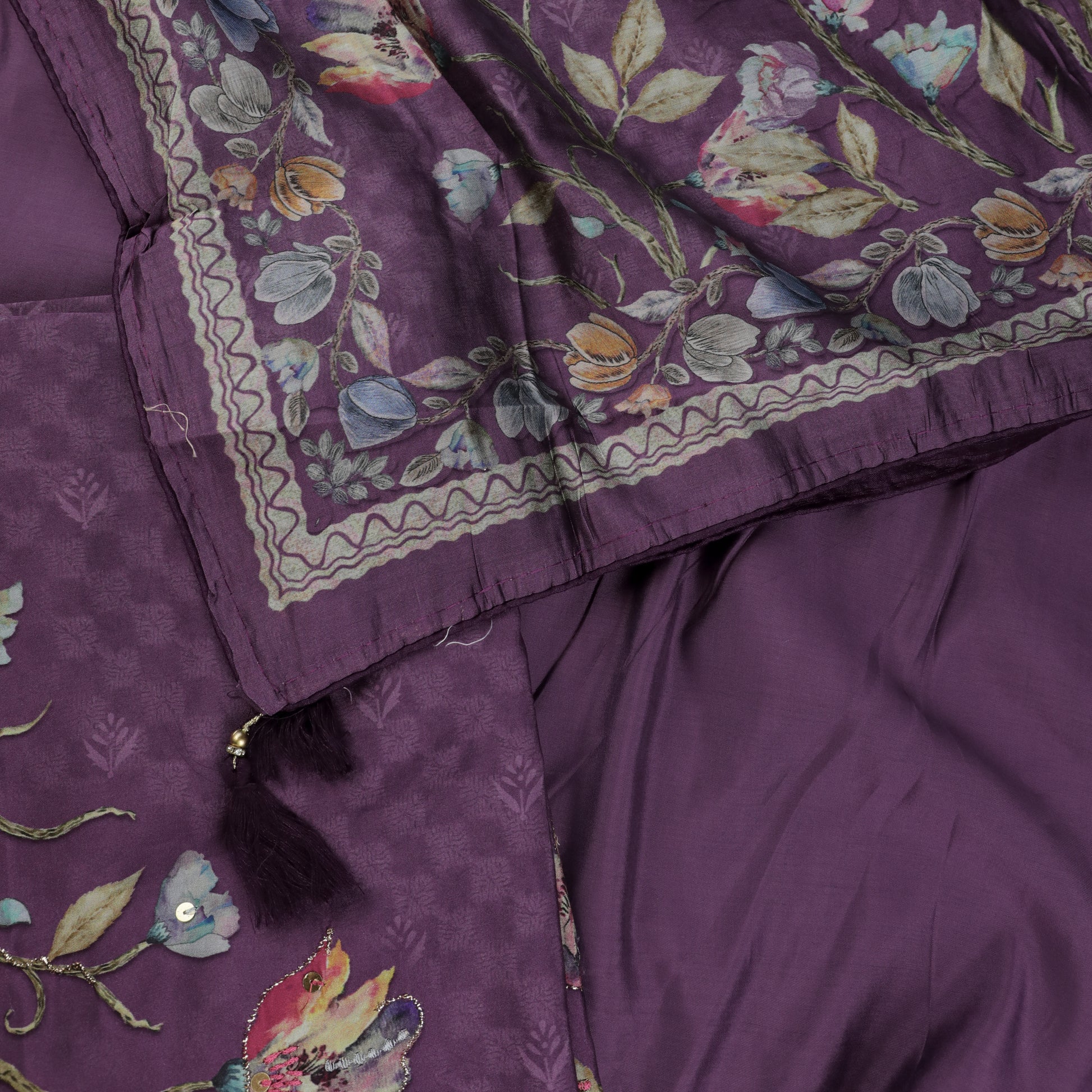 BHOOMIKA - Purple Muslin Silk Suit Set