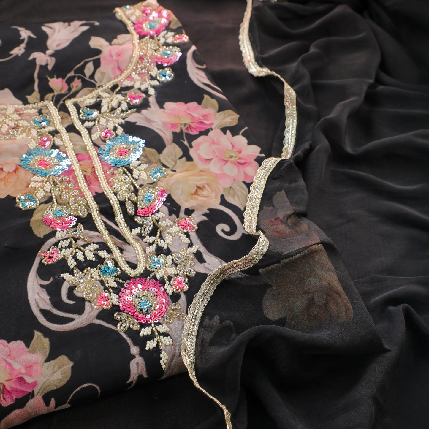 Black Kurta Suit Set