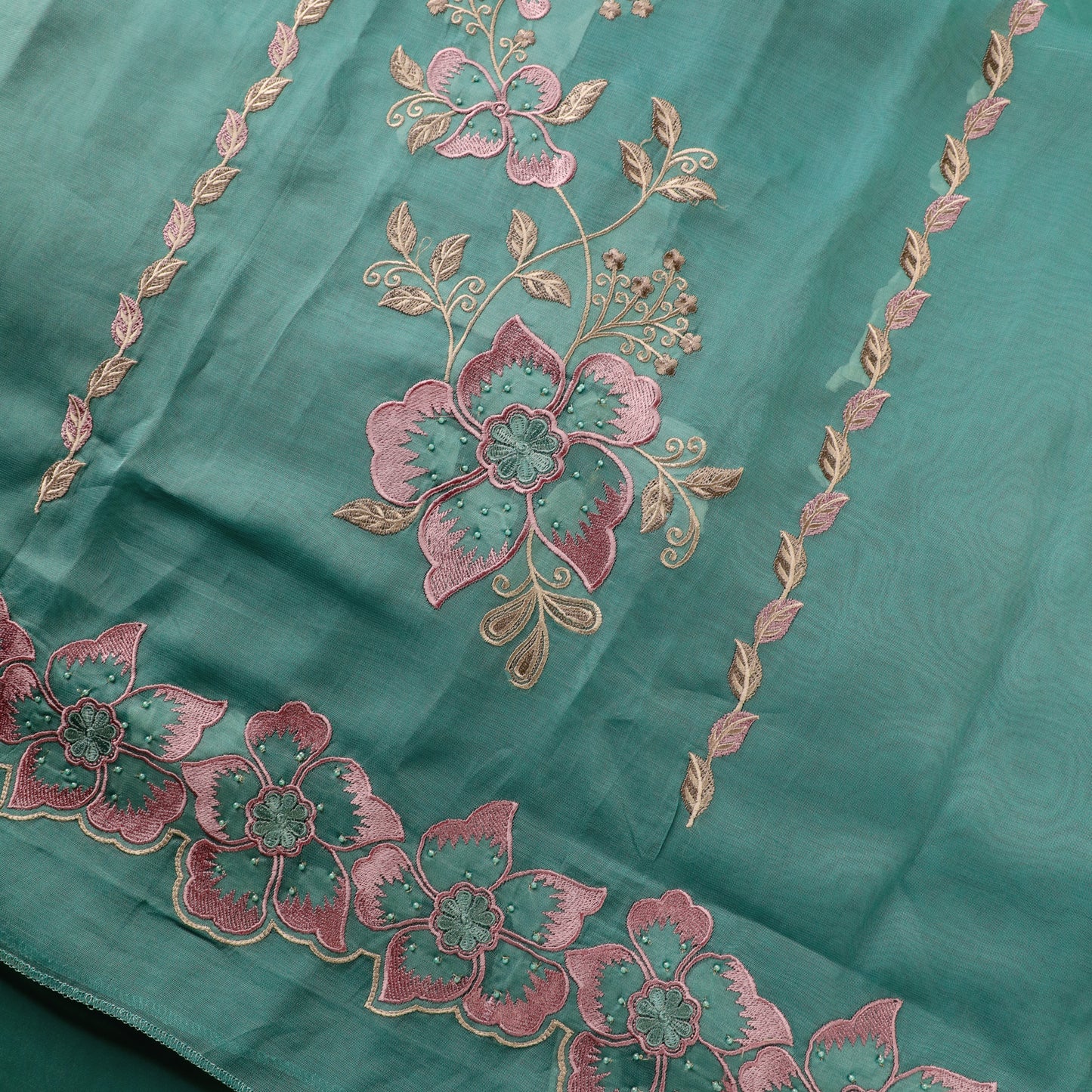 Green Kurta Suit Set - Dress Material