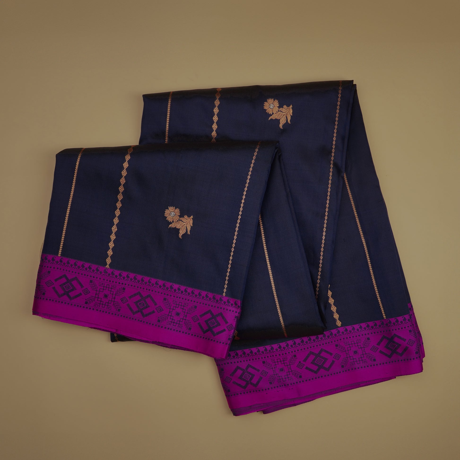 Banarasi Ink Blue Colour Saree