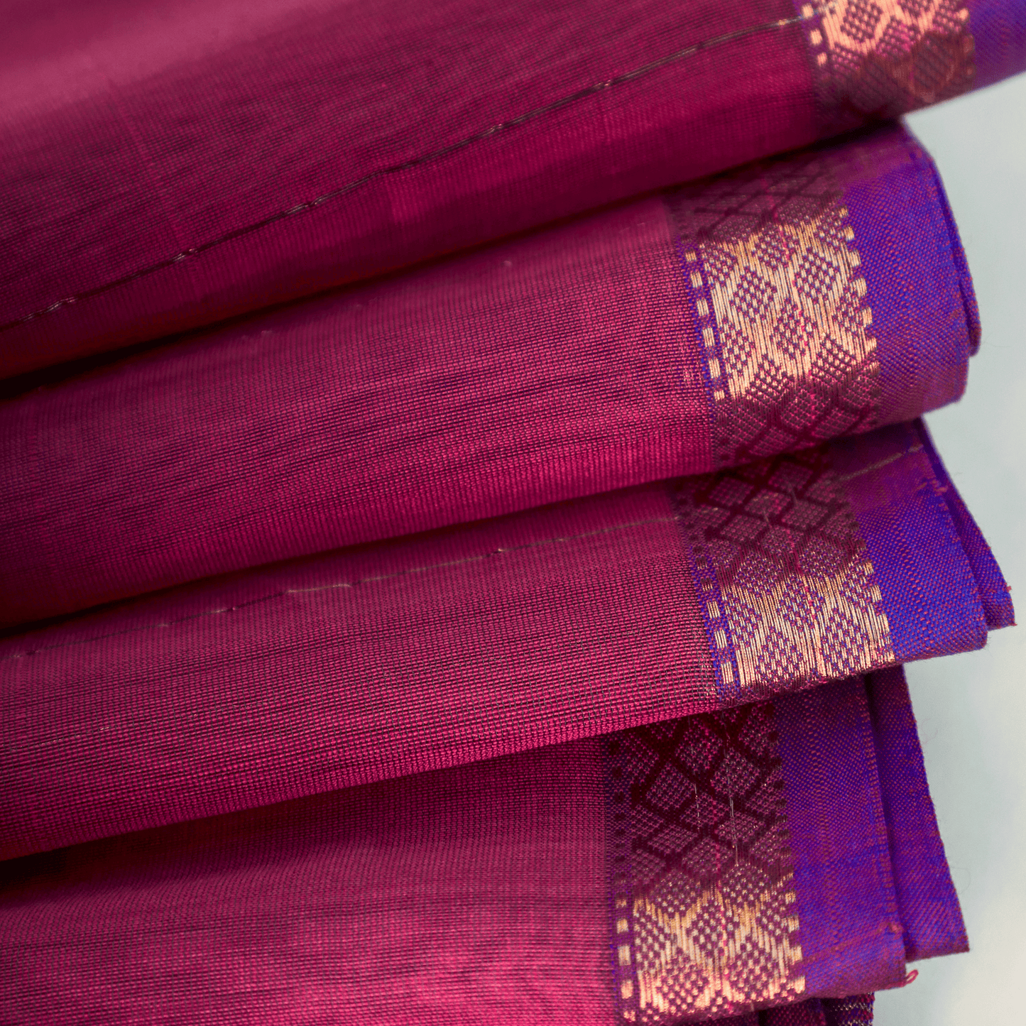 NANDINI - Pink Cotton Silk Maheshwari Saree