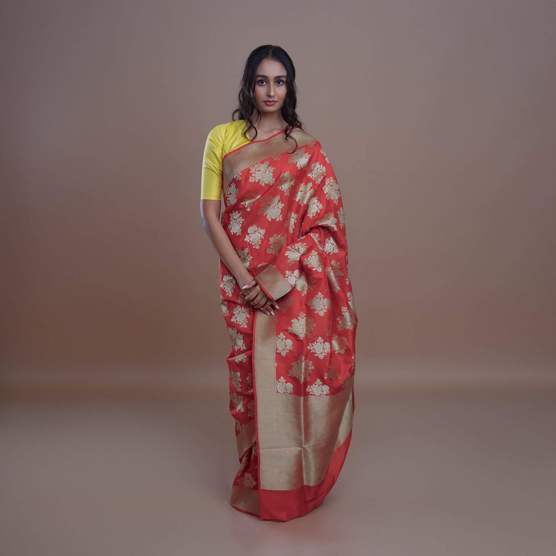 RITIKA - Banarasi Silk Saree Red Colour 