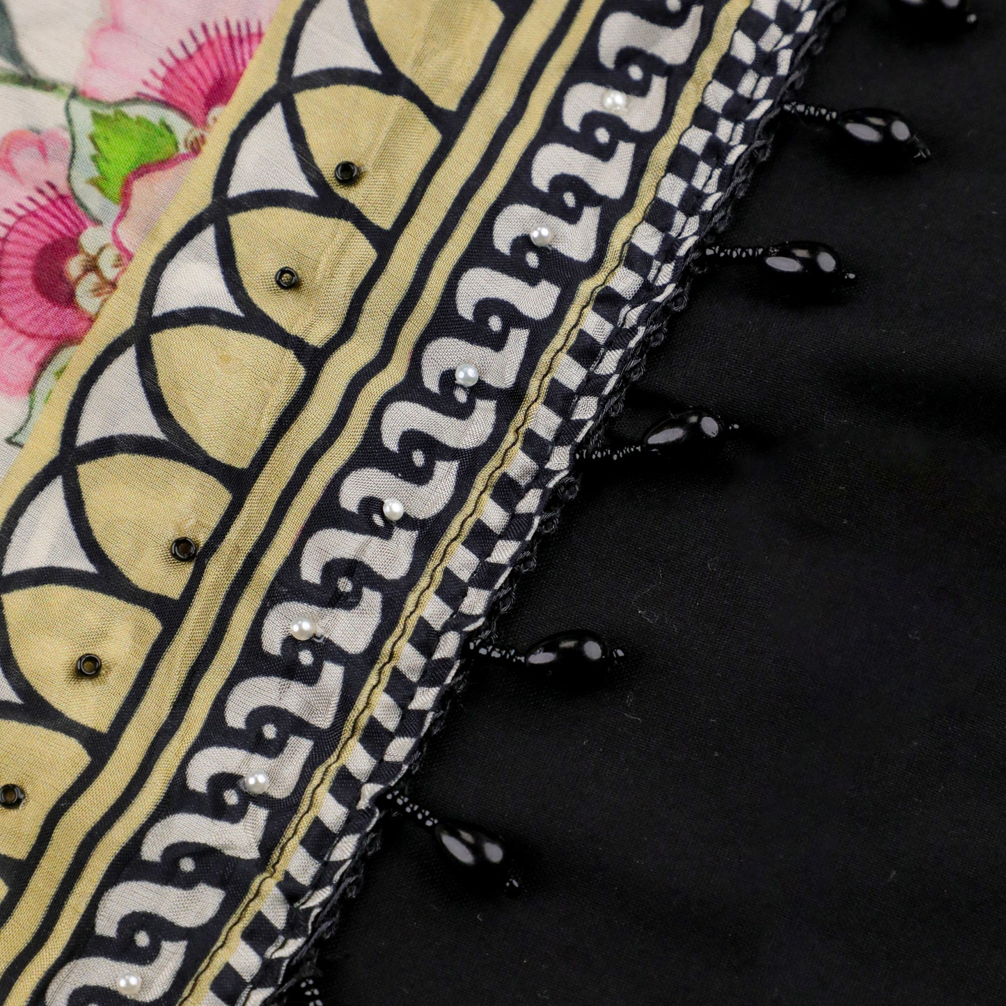 ANMOL – Black Glass Organza Suit Set