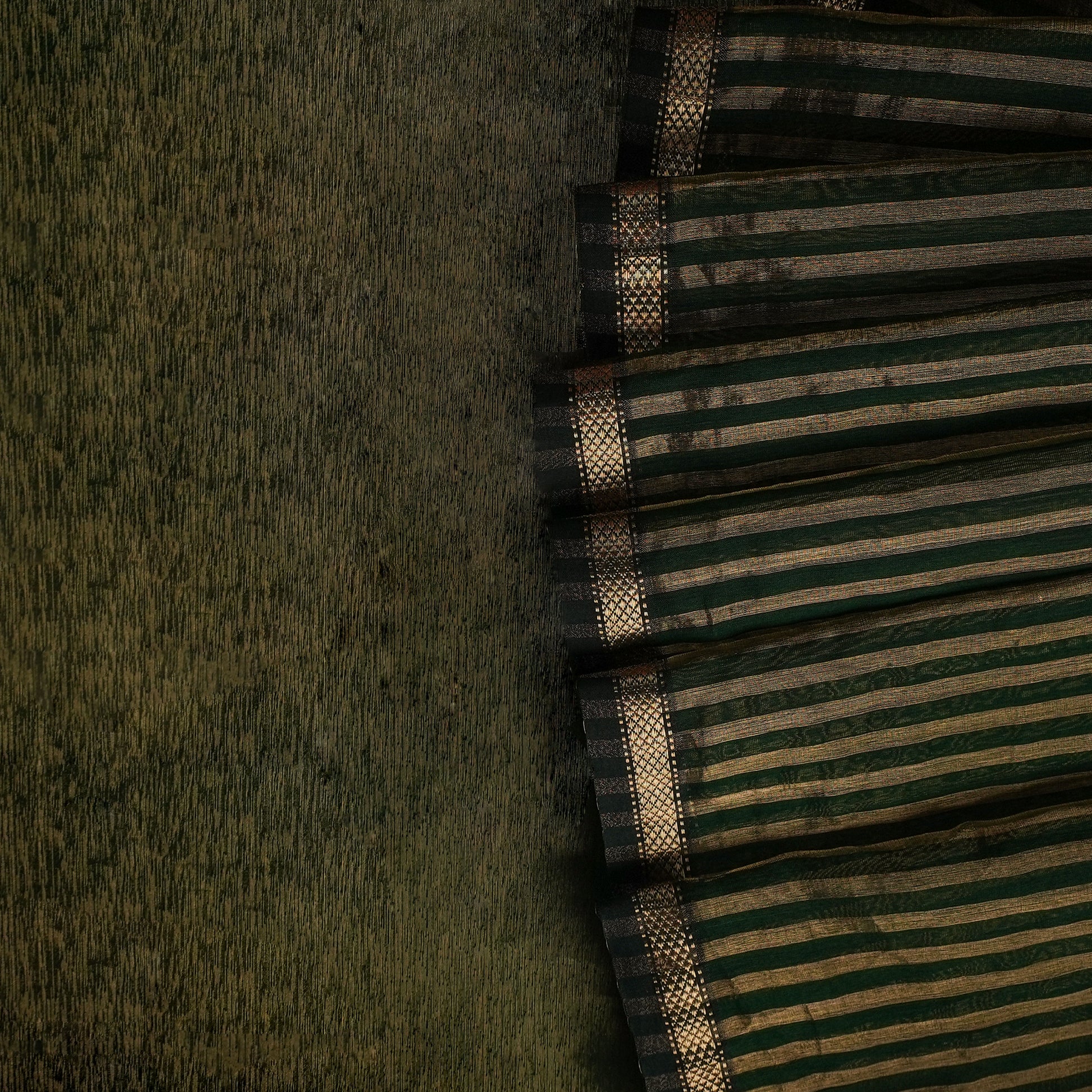 Green Silk Maheshwari Saree