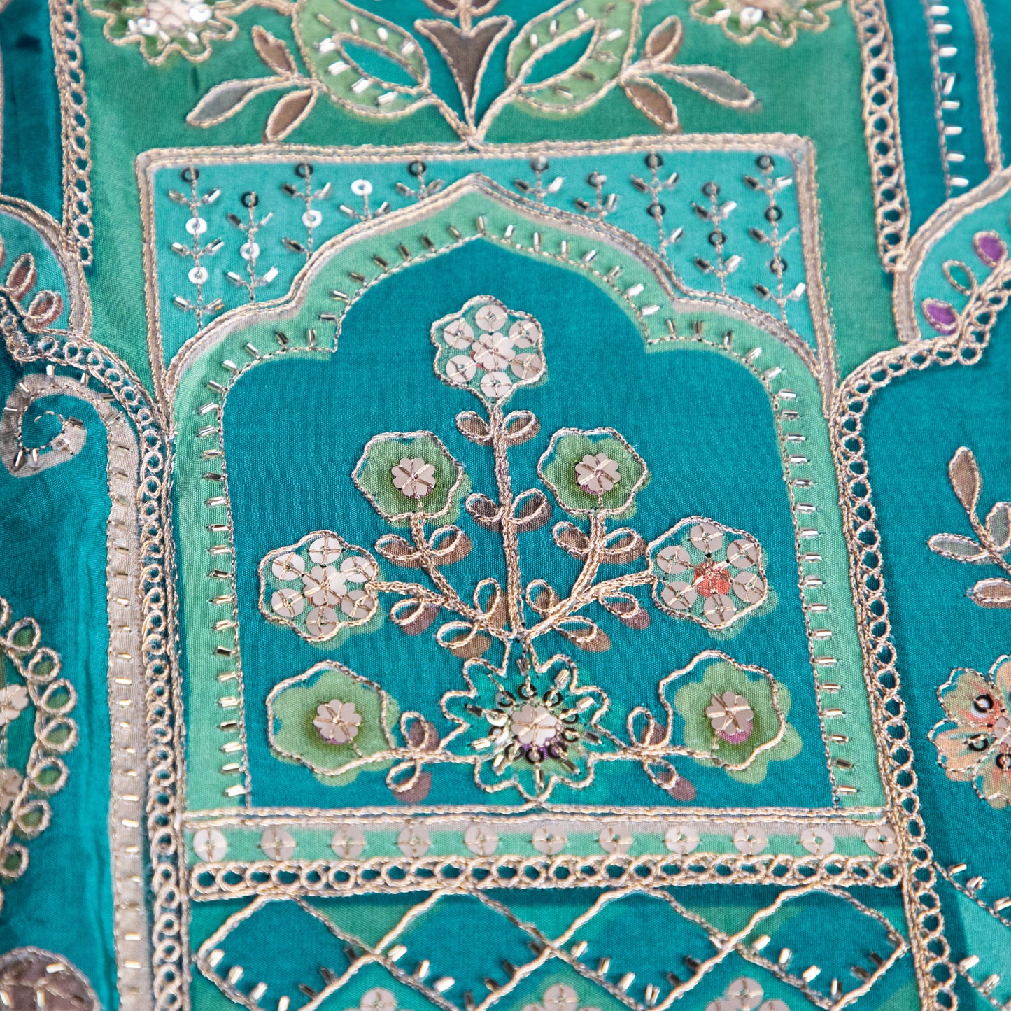 KAVYA - Turquoise Blue Glass Organza Suit Set