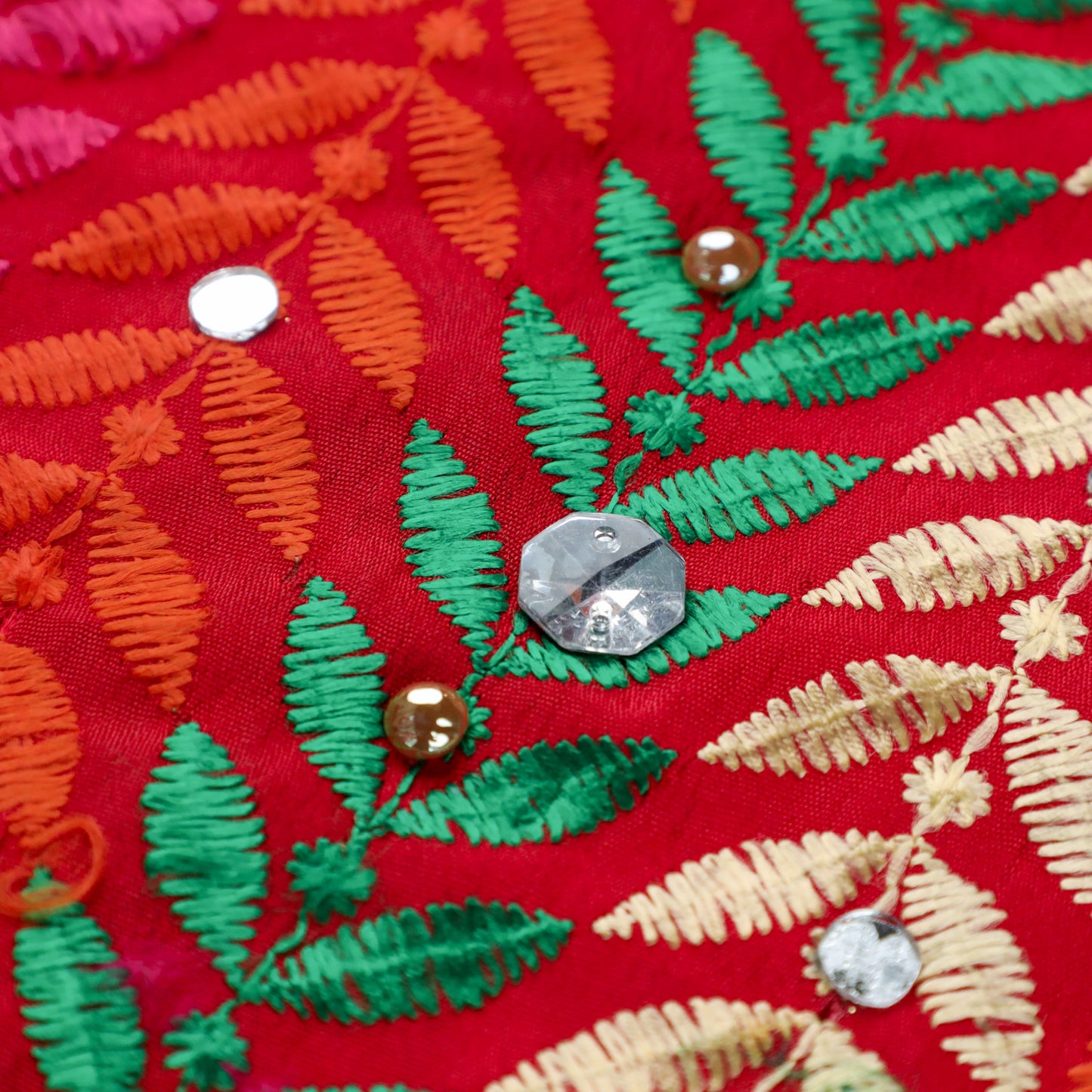 KEERTHANA – Multicoloured Phulkari Embroidered Dupatta