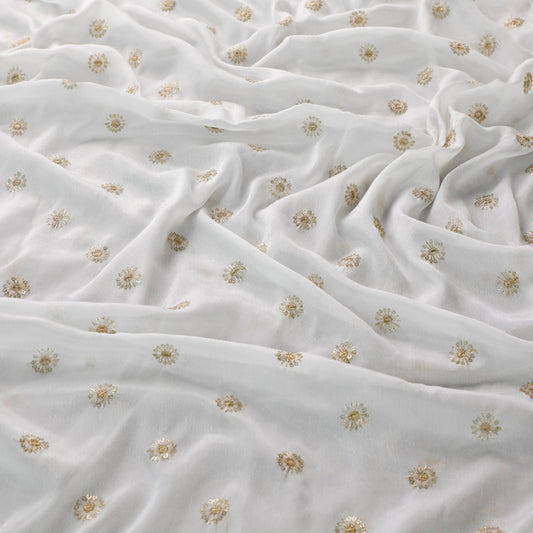 KIARA – White Chinnon Dupatta