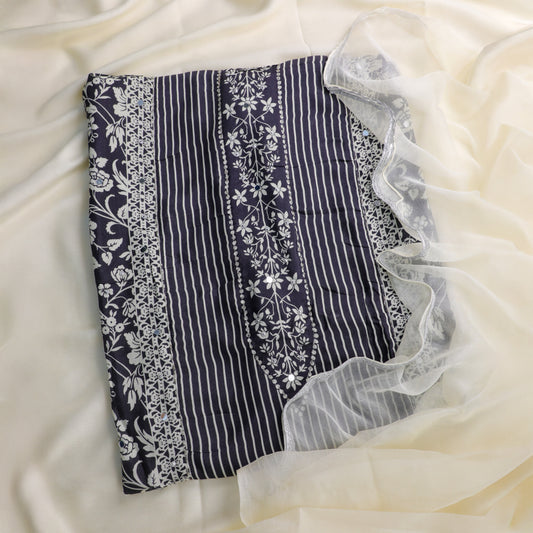 Black Cotton Blended Kurta Suit Set