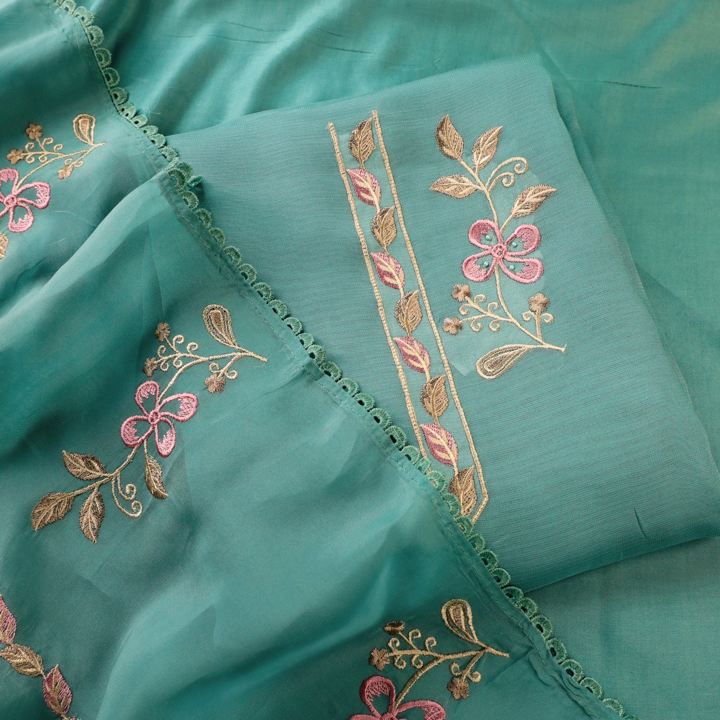 Green Cotton Kurta Suit Set