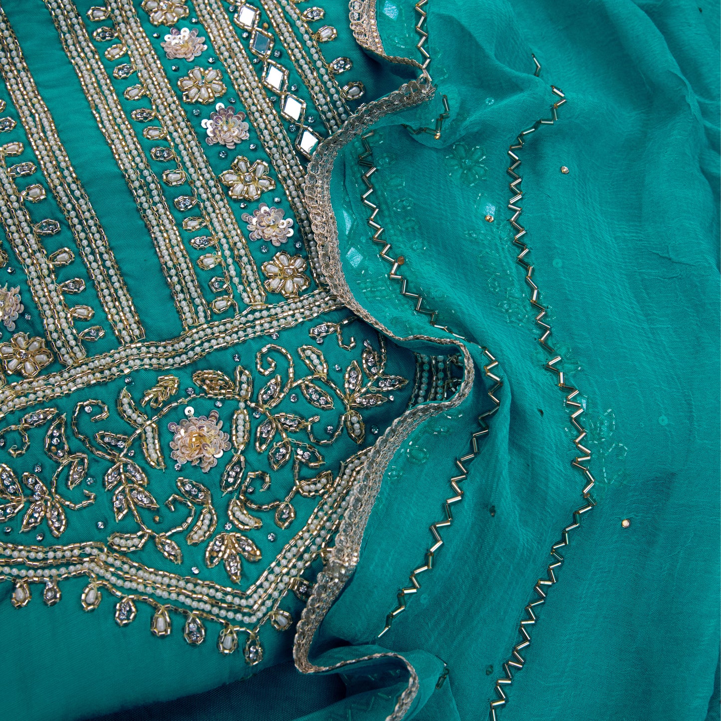 Turquoise Blue Kurta Set - Anilaa