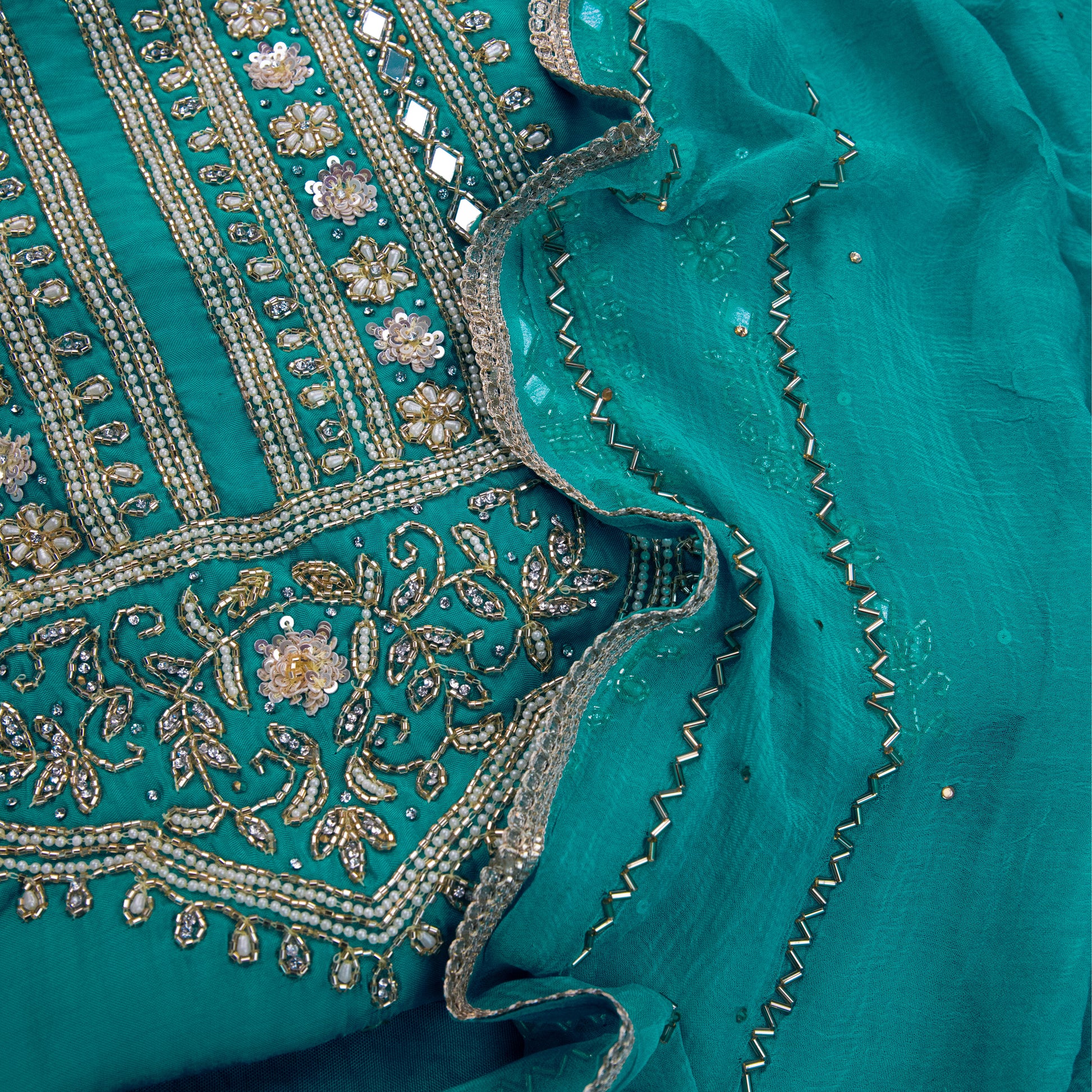 Turquoise Blue Kurta Set - Anilaa