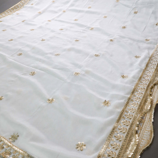 NAMRATA – White Chinnon Dupatta