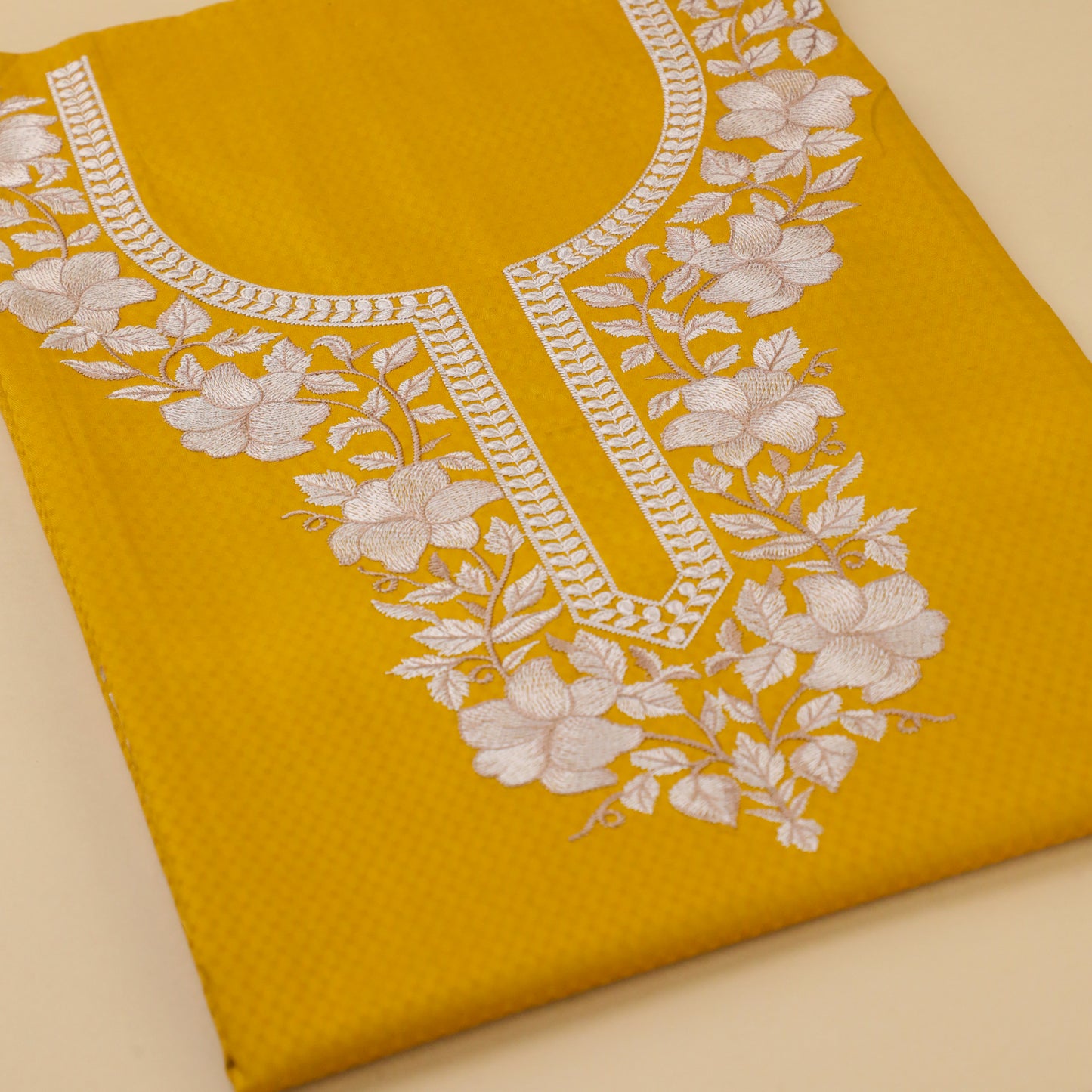 PRATHA – Mustard Yellow Cotton Suit Set
