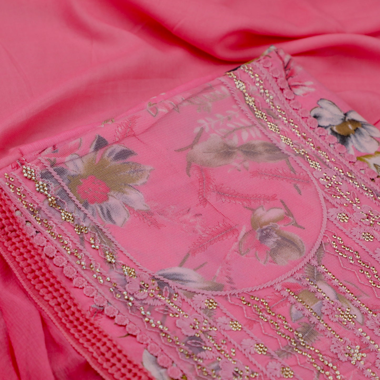 PURVA – Pink Cotton Suit Set