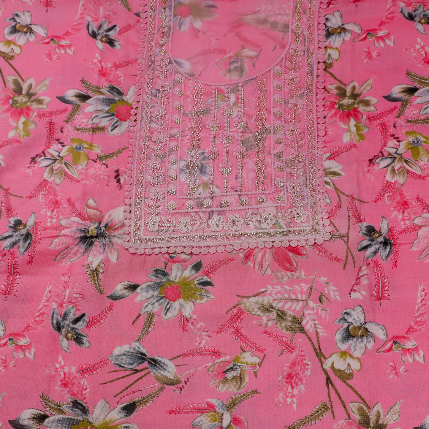 PURVA – Pink Cotton Suit Set