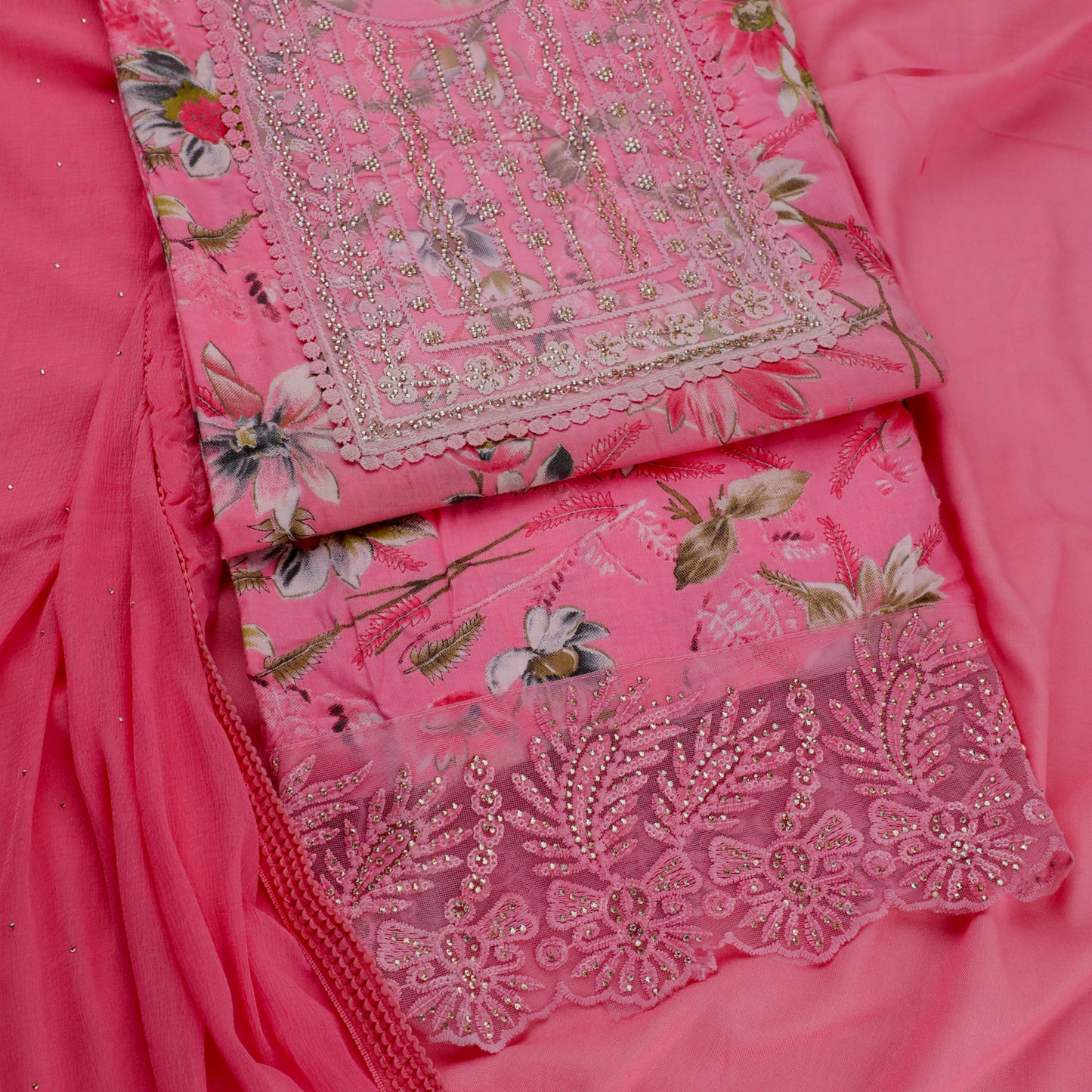 PURVA – Pink Cotton Suit Set