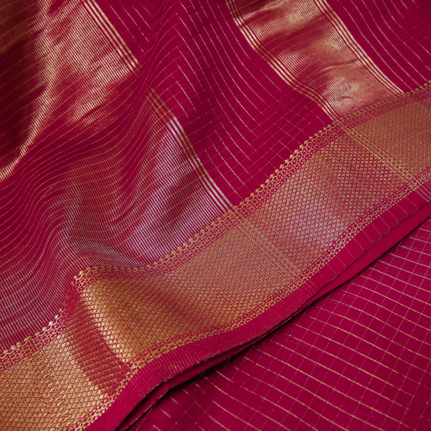Pink Cotton Maheshwari Saree