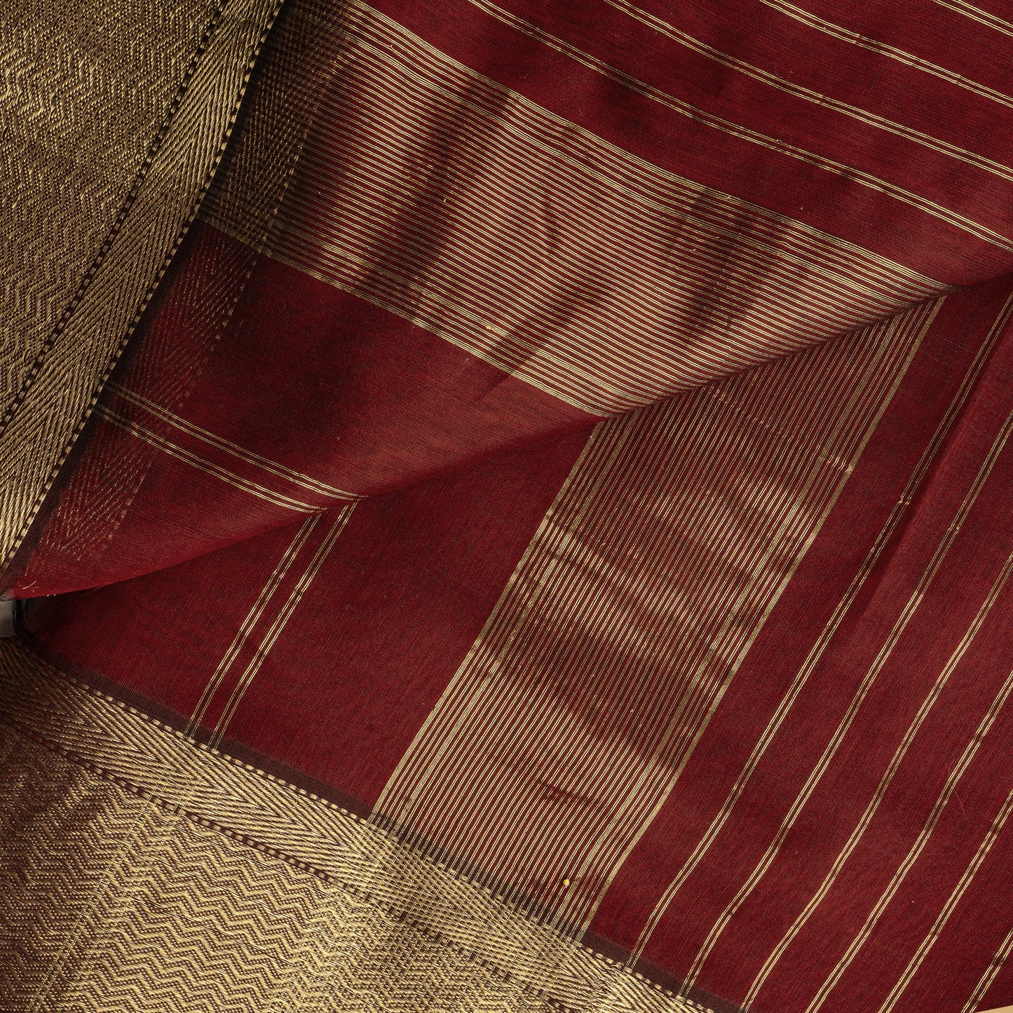 Maroon Color Maheshwari Silk Saree