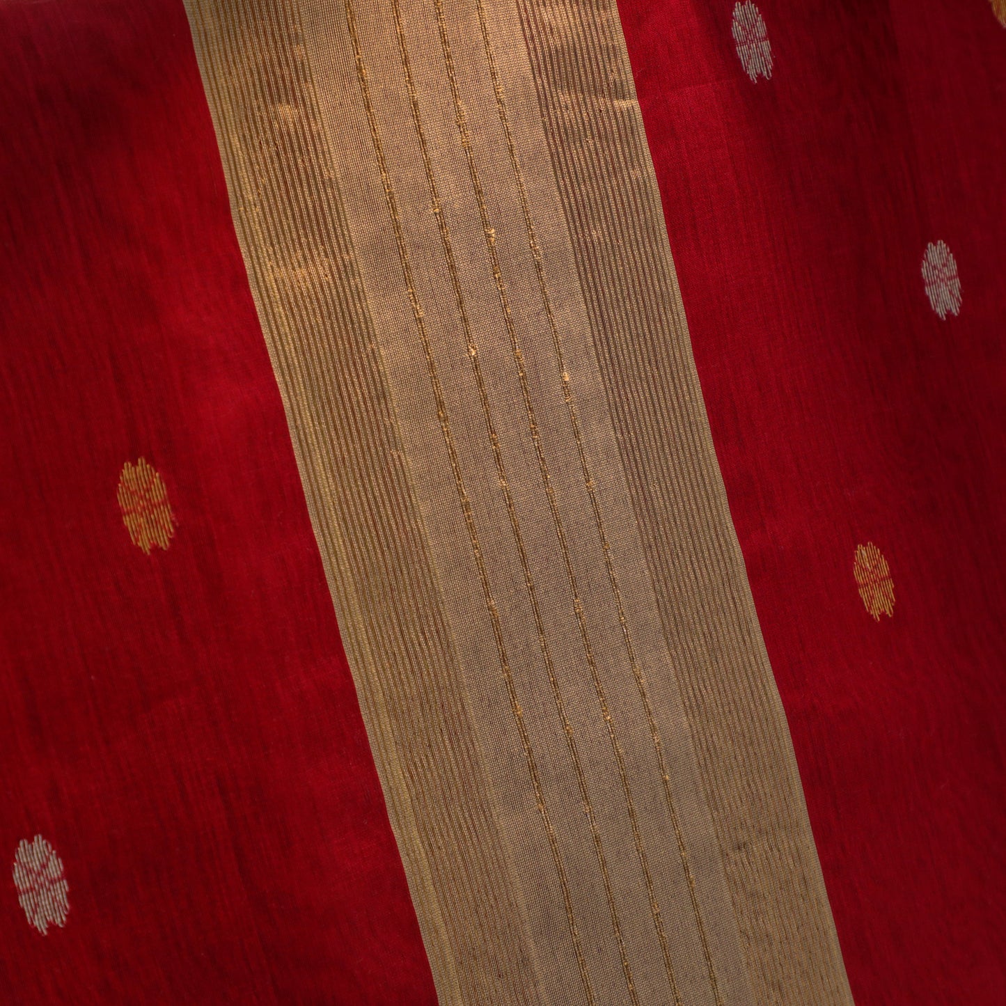 SEEMA - Maroon Cotton Silk Maheshwari Saree