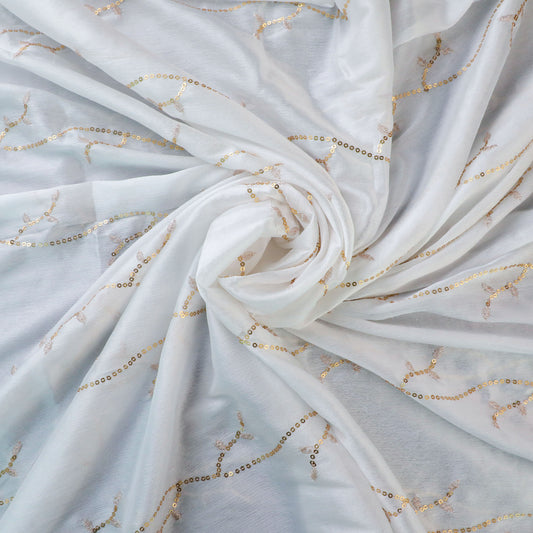 SIERA – White Chinnon Dupatta