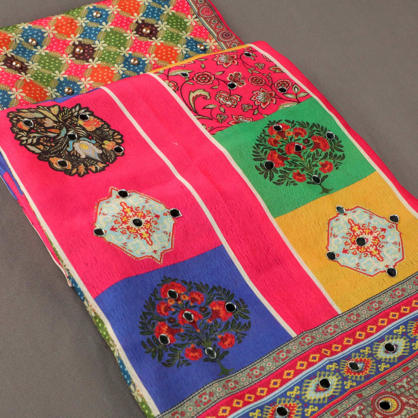 SMRITI – Pink Digital Printed Chinnon Dupatta