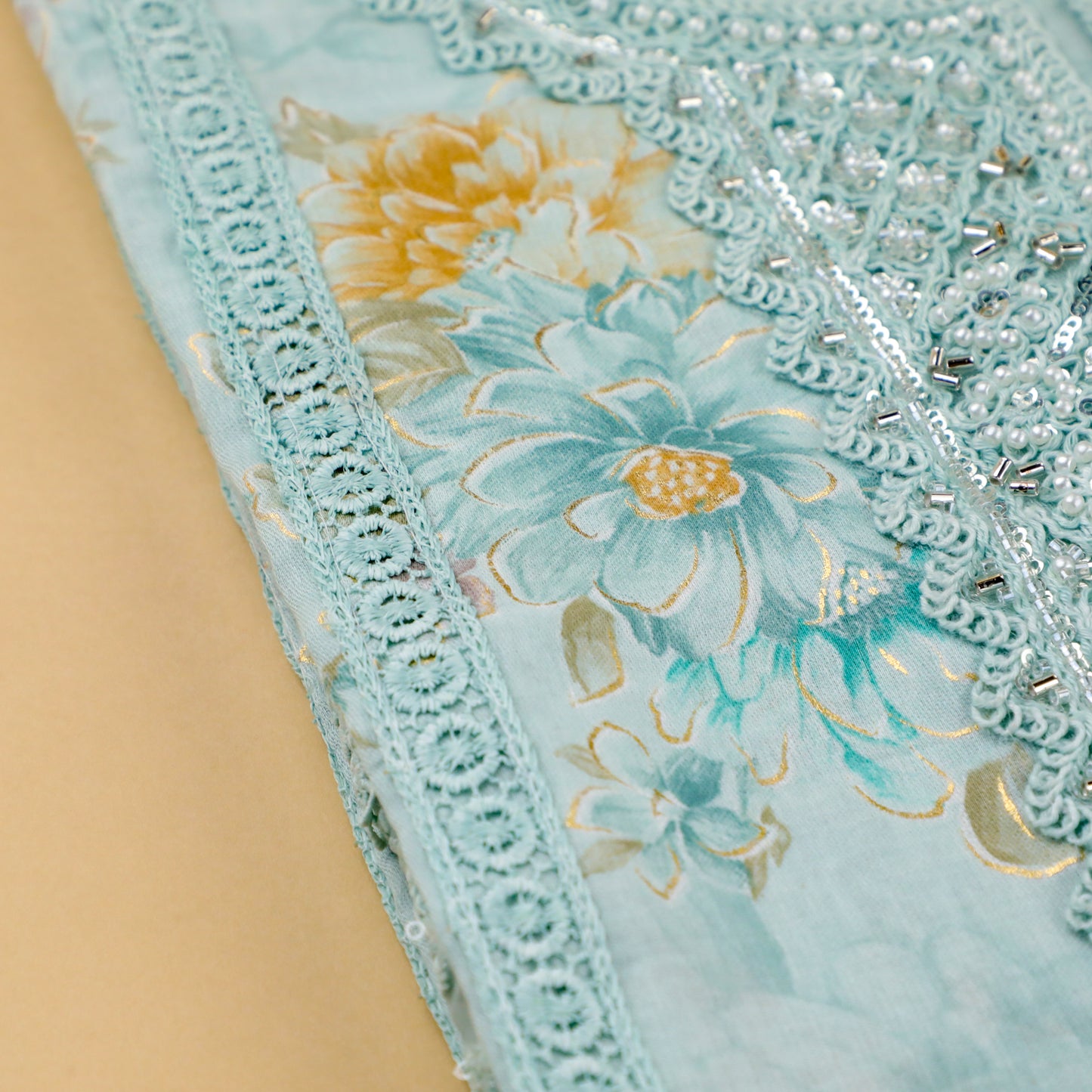 SUHANA – Sky Blue Cotton Suit Set